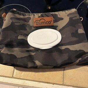 Camouflage baby wipes and diaper wristlet